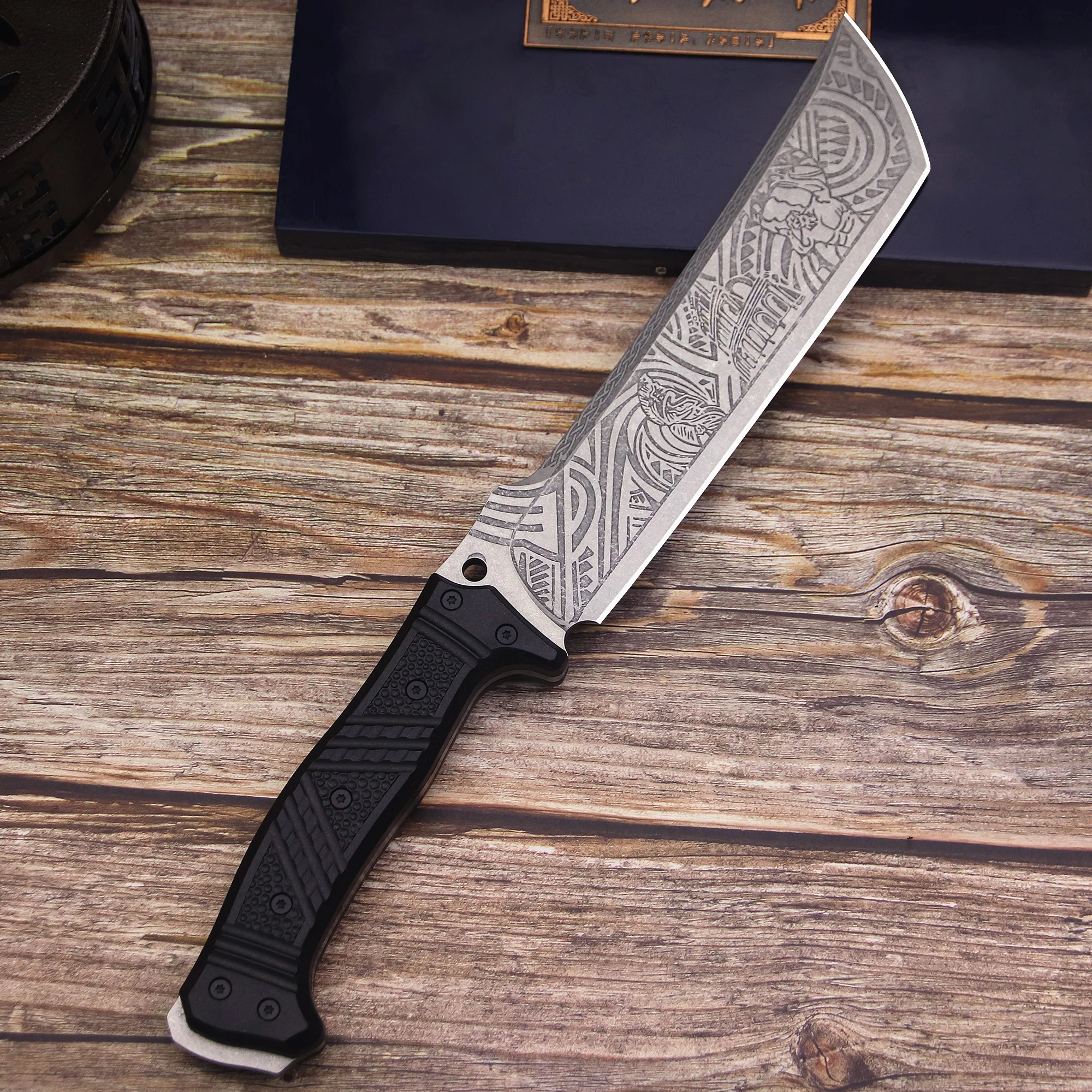 WPKOPYA US (Roman Warrior) multi-purpose farm tool knife, outdoor camping logging knife, jungle tree cutting knife, bamboo knife 4