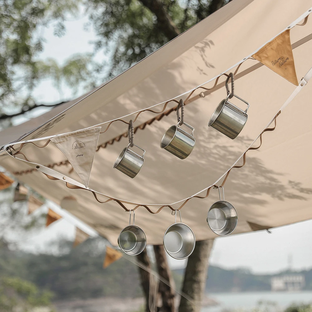 Multi-function Outdoor Camping Hiking Hanging Rope Tent Clothesline Hanger Strap 6 Multi-function Outdoor Camping Hiking Hanging Rope Tent Clothesline Hanger Strap 6