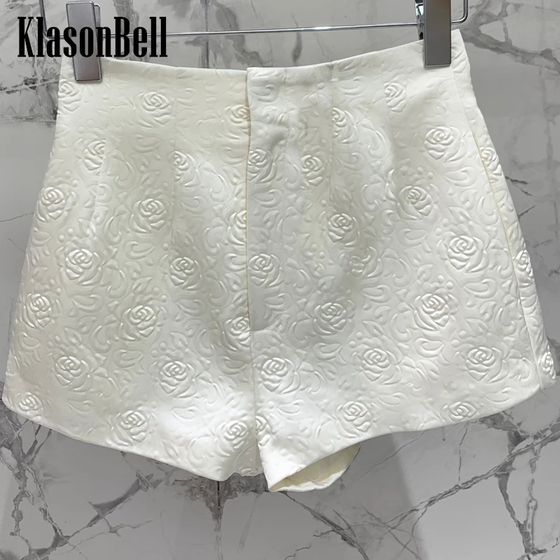

Шорты KlasonBell женские с завышенной талией, простые прямые удобные с коническим узором из камелии, 5,31