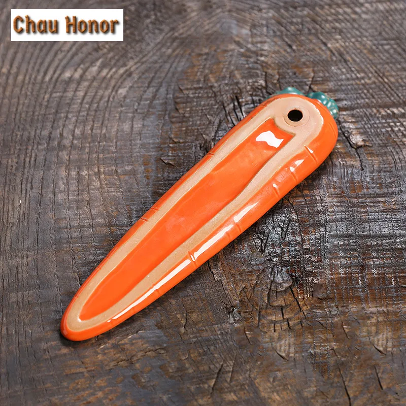 Creative Carrot Stick Incense Burner Holder Small Incense Home Incent Burner Ash Catcher Holder Home Living Room Office Decor