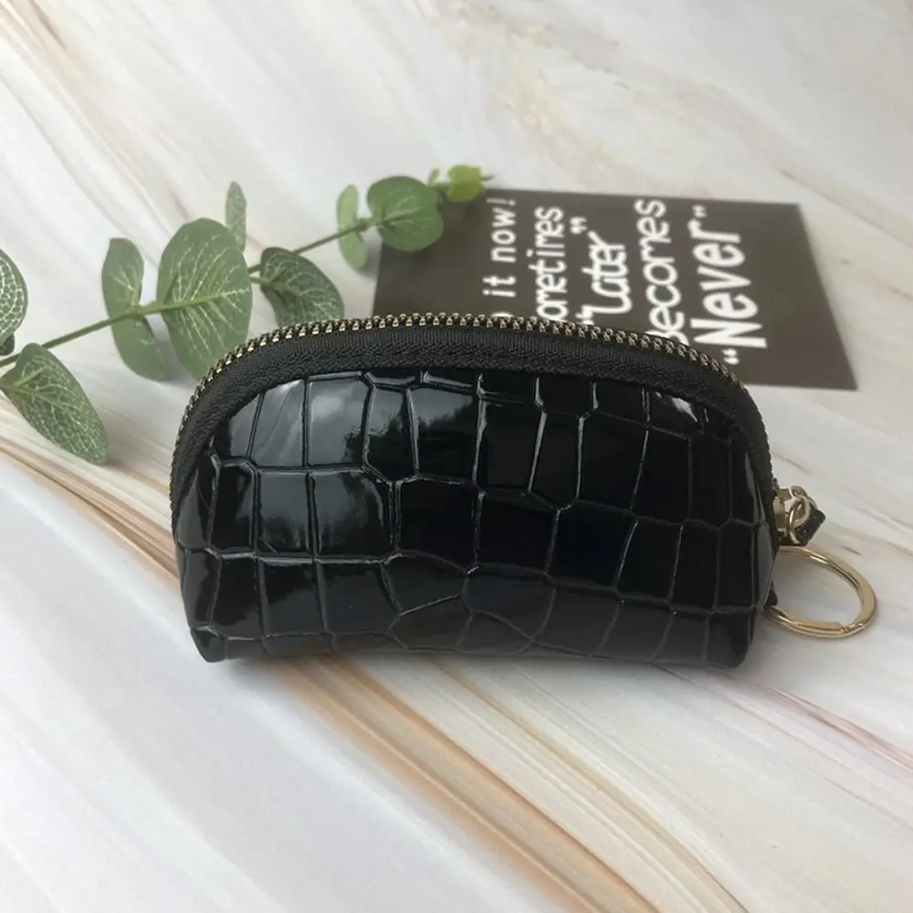 Einfache PU Leder Frauen Brieftasche Einfarbig Schlüssel Kopfhörer Lagerung Geldbörse Große Kapazität Mini Zipper Lagerung Tasche – Detail 8