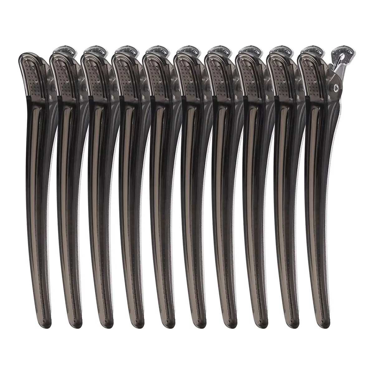 10Pcs/Set Hairdressing Alligator Hair Clips Salon Pro Seamless Clip Rubber Sectioning Barber Styling Barbershop Accessories_voghion.com