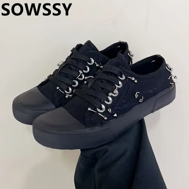 Retro Casual Designer Canvas Shoes Men Women Distressed Sneakers Lace Flat  Platform Brand Sneakers Male Female Footwear Unisex - AliExpress