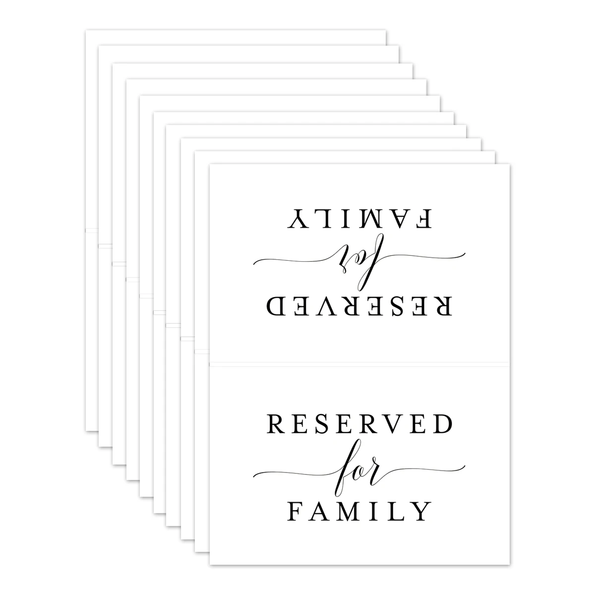 Place Cards 10pcs Reserved Signs for Weddings Party Receptions Celebrations Reserved Signs for Tables Family Card Wedding place card holders place cards acrylic sign holders mini chalkboard signs wedding drink signs acrylic guestbook signs