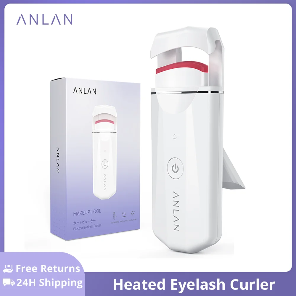 ANLAN-Modelador de cílios aquecido, recarregável, clip, duradouro, Eye Lash Curl, elétrico, dispositivo encrespador, ferramentas de maquiagem