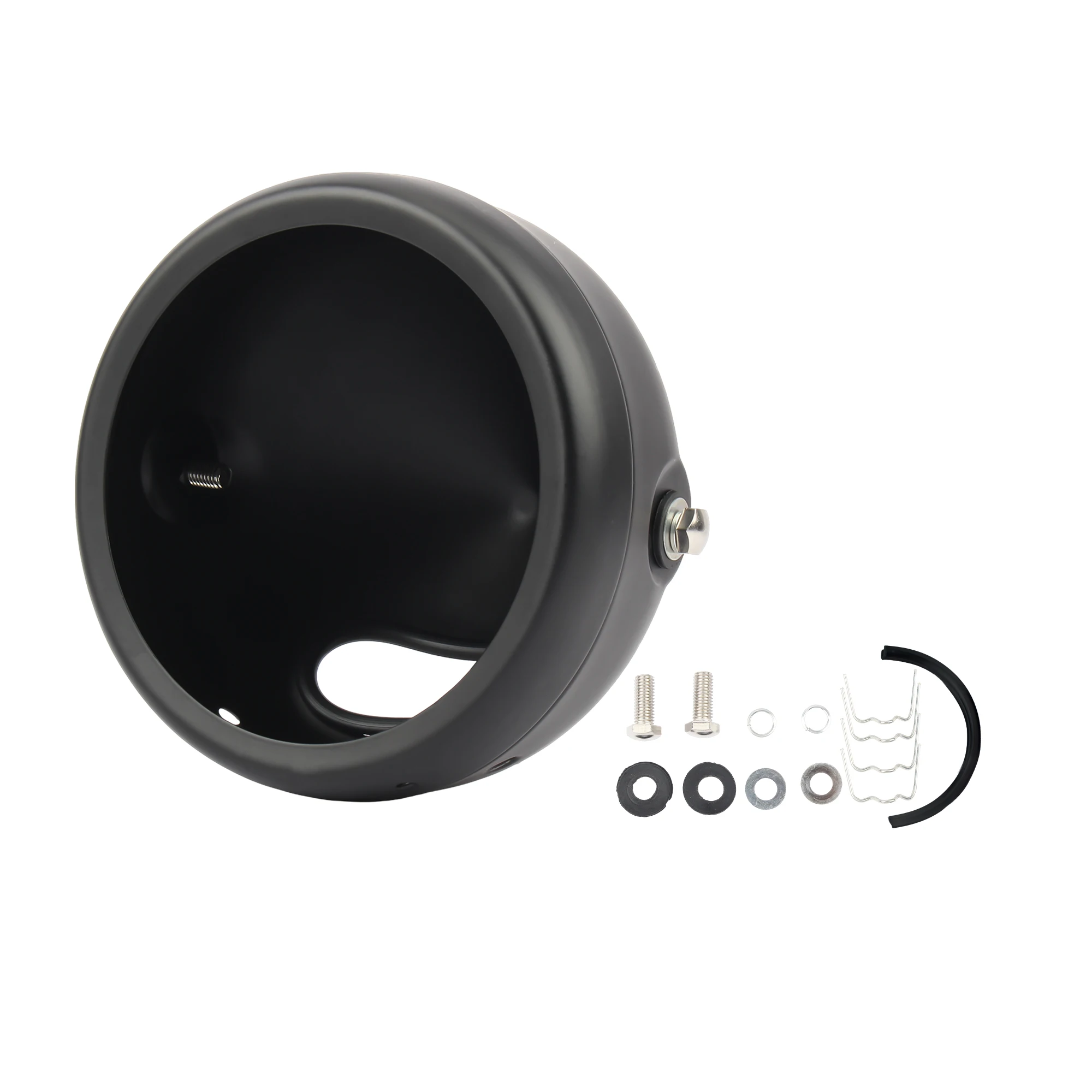 Universal Retro Cafe Racer LED Headlight Housing Cover and Bracket