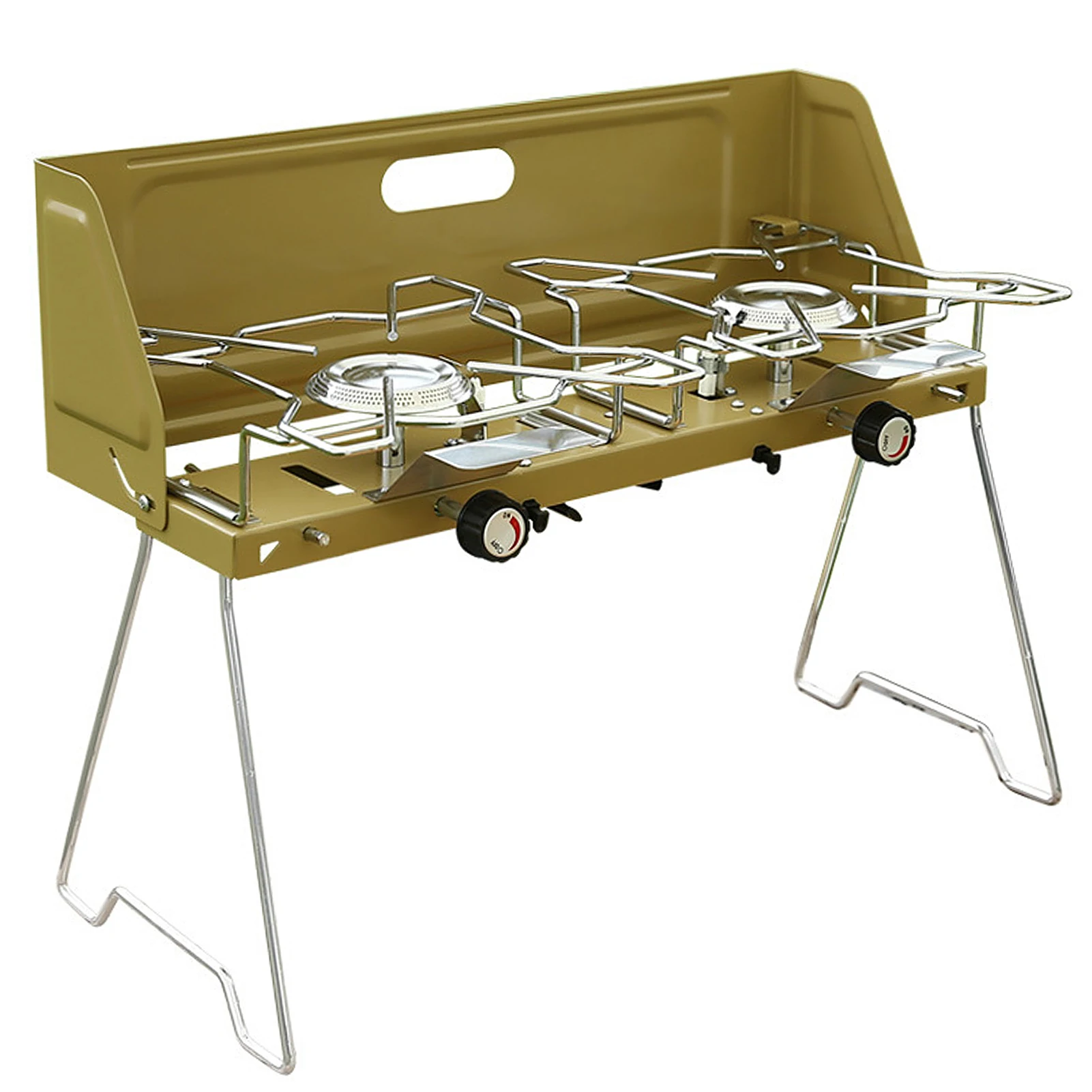 Fornello Da Campeggio Ad Alta Potenza Da 2000W Fornello A Gas Da Campeggio Pieghevole Antivento Da Esterno Con 2 Fuochi Bbq Doppio Bruciatore A Gas