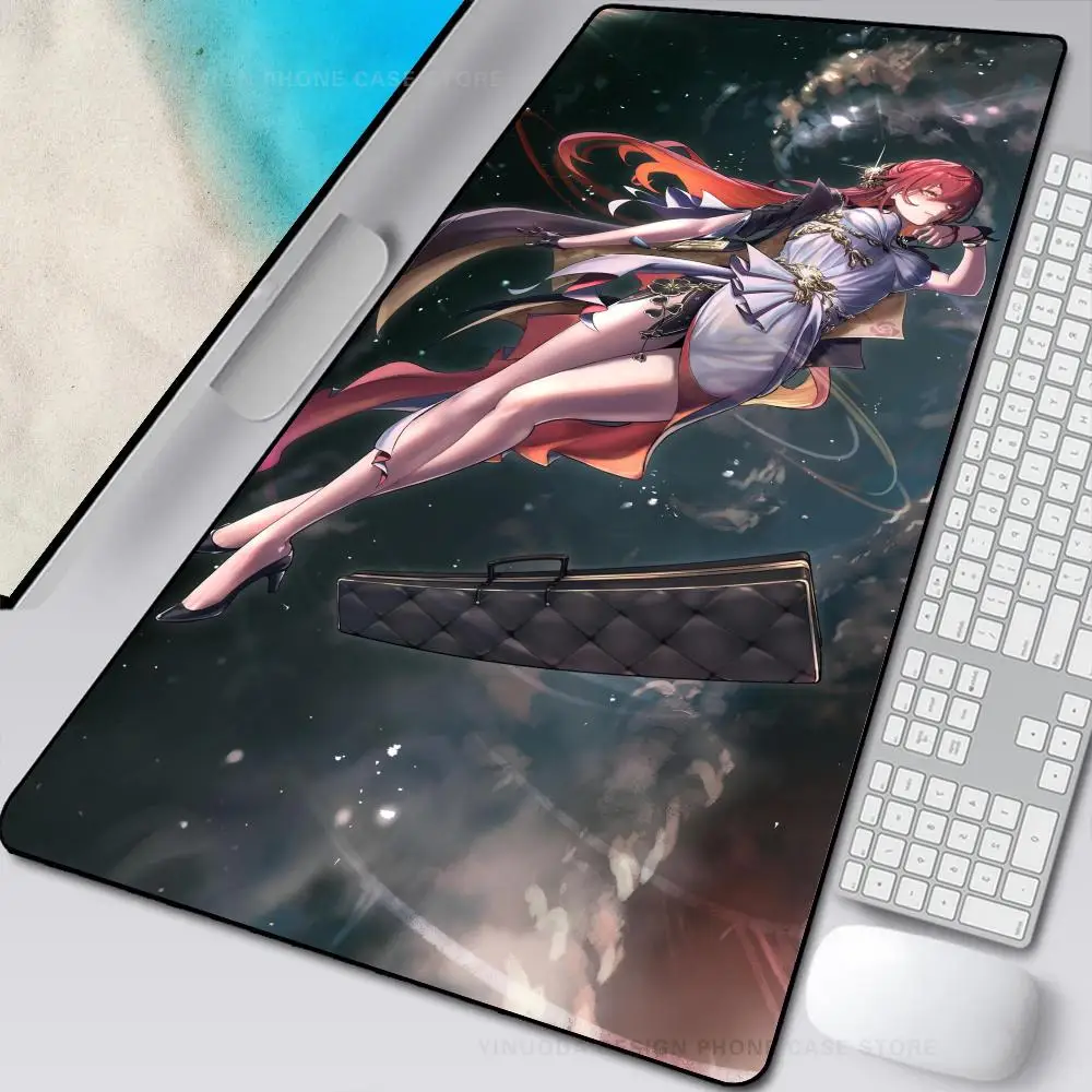 

Anime Honkai Star Rail Himeko Mouse Mat Desk Mat With Pad gaming accessories Prime Gaming XXL Keyboard Pad Stitch Padding Mat