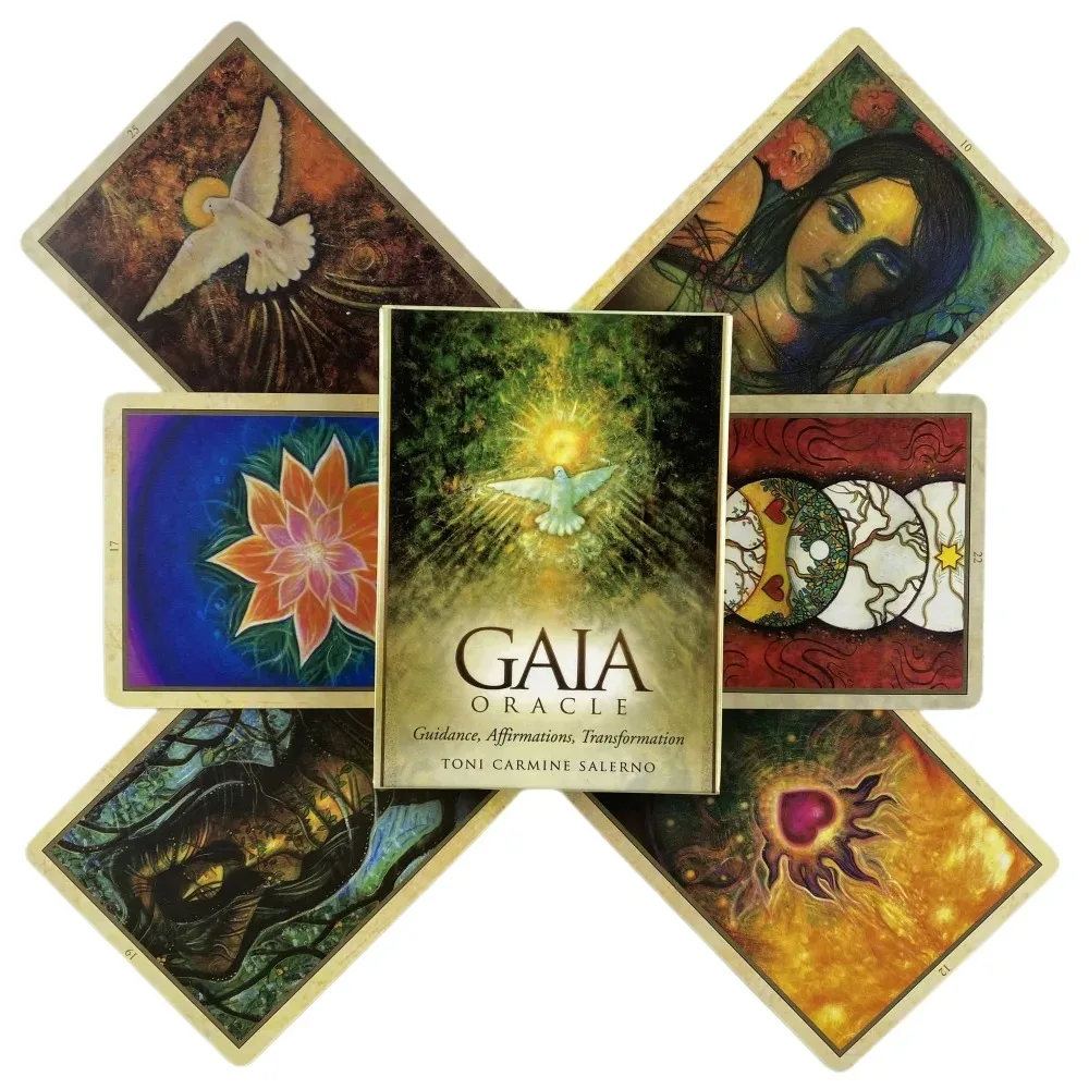 

High Quality English Version The Gaia Oracle Cards White Light Blue Bird Lenormand Tarot Board Games Playing Deck