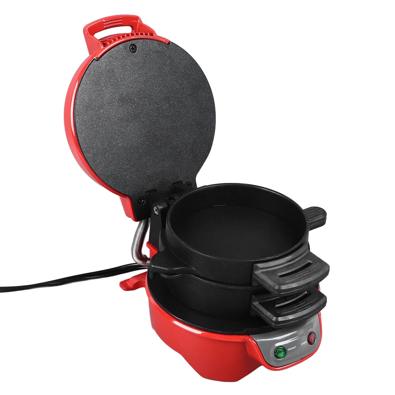 Electric Burger Sandwich Maker 600W Bread Grill Baking Toaster Bread Machine for Breakfast Home Kitchen Pancake Pan 110-220V 6