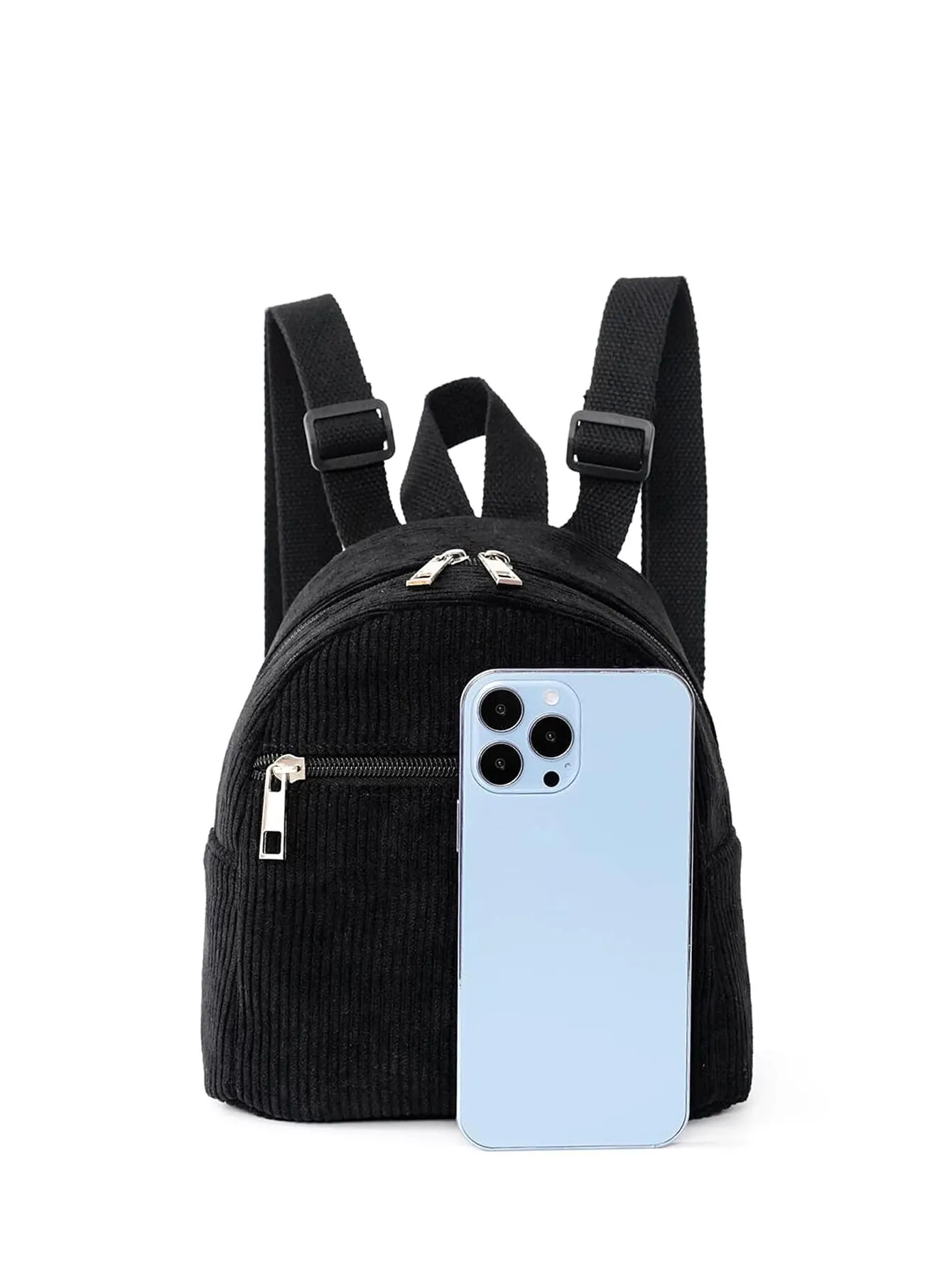 Womens Backpack Mini Fashion Corduroy Small School Bag Suitable For Traveling And Shopping