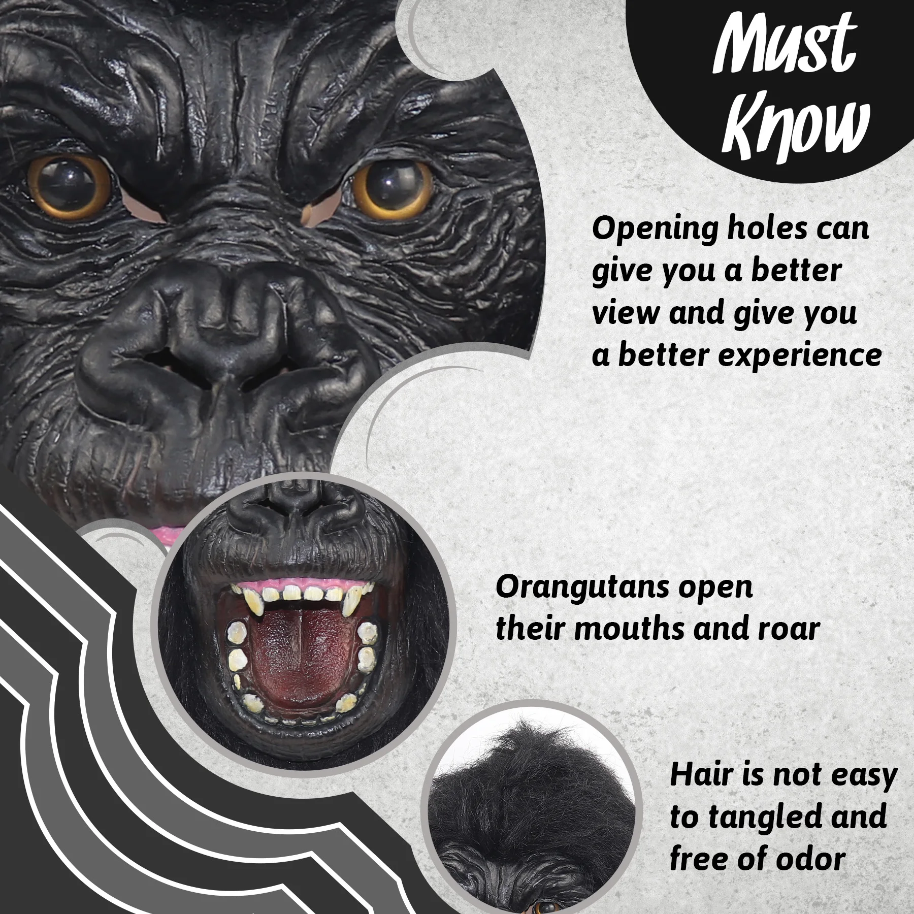 Chimpanzee Animal Mask Suitable for Party Dance Performances Latex Headgear Props 1Pc