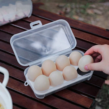 Shockproof 3/4/8 Grids Egg Holder Kitchen Container Case Transparent Organizer Portable Egg Box Travel Camping Gear