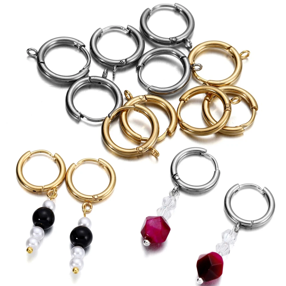 Crochets De Boucles D'oreilles En Acier Inoxydable, 20 Pièces, Fils Or - 3