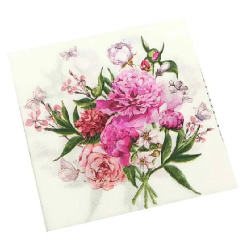 Colourful Napkins Printed Square Paper Napkins Restaurant Floral Facial Tissue Hotel Wedding Table Setting Pure Wood Pulp Paper paper napkins