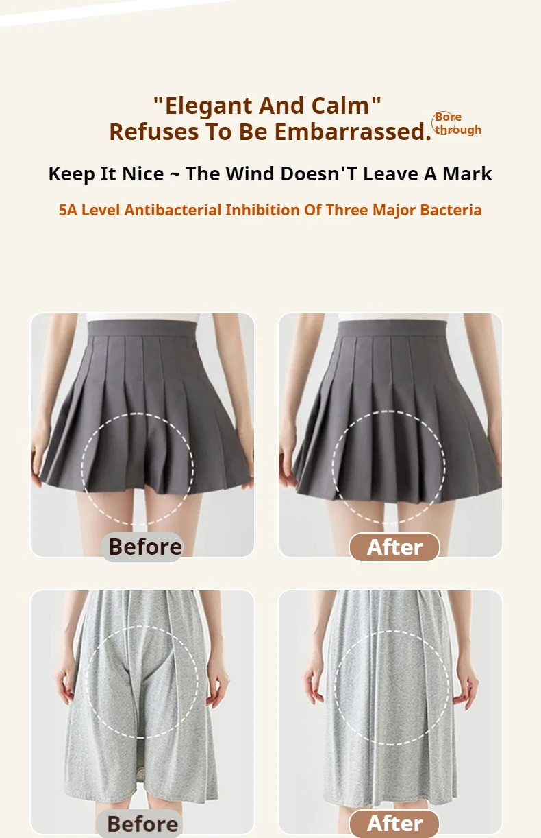 Flarixa Women Ice Silk Safety Shorts Panties Double Layer Underwear Soft Under the Skirts Dress Panty Seamless Summer Boyshorts