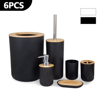 6-Piece Bamboo Plastic Accessories Set 1