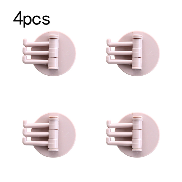 Branch Rotatable Seamless Adhesive Hook Strong Bearing Stick Hook Kitchen Wall Hanger Bathroom Kitchen supplies Hooks