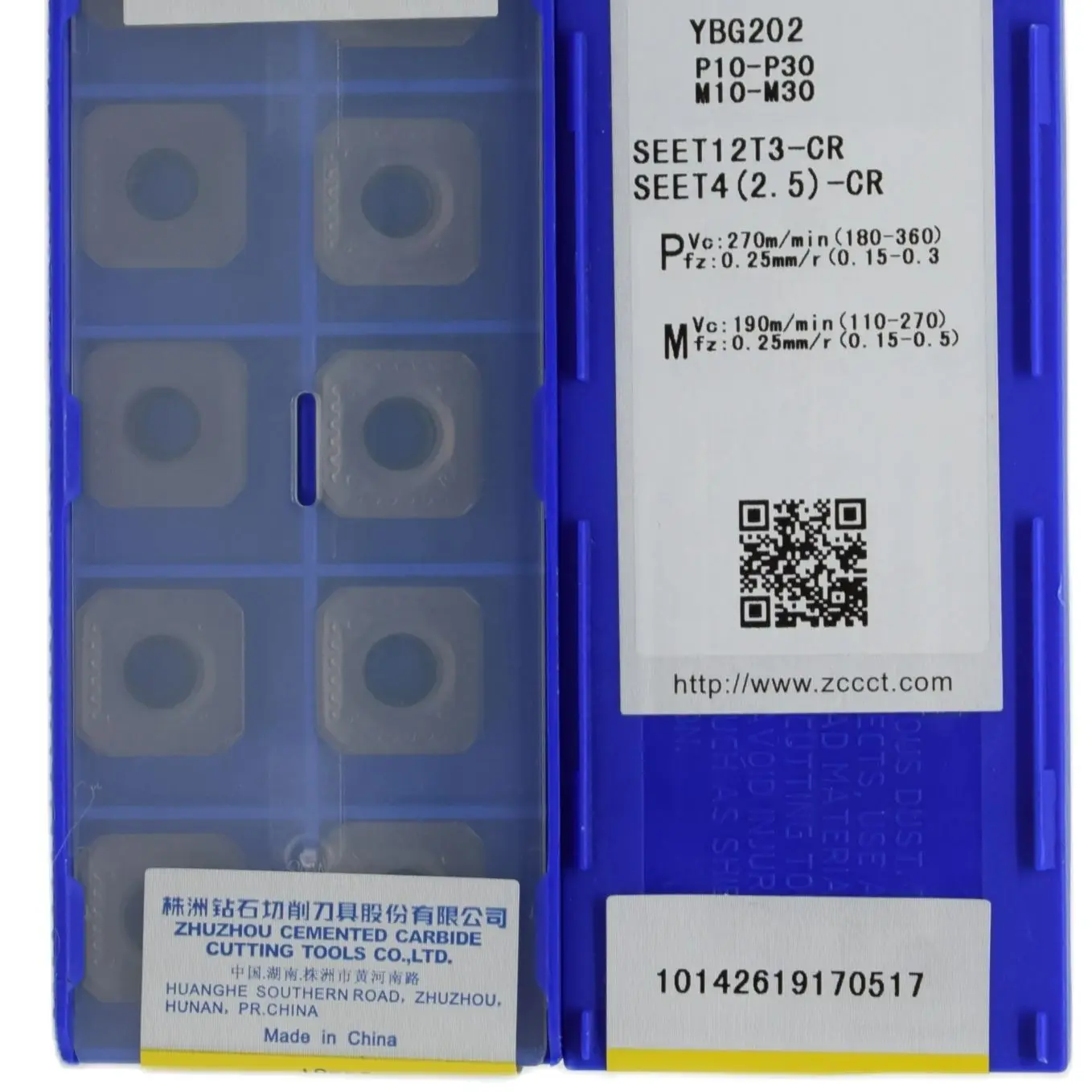 

ZCC SEET12T3-CR YBG202 YBD252 YBD152 фрезерный Режущий индексируемый фрезерный инструмент для обработки чугунной прутки 4 (2,5)-CR