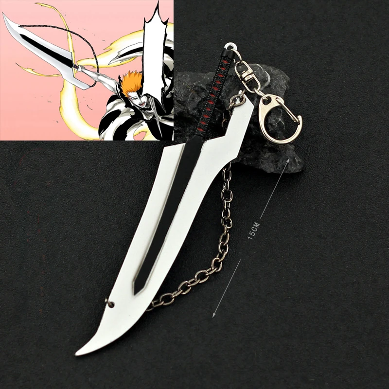 15cm Zangetsu Swords Anime Figure BLEACH Kurosaki Ichigo Hitsugaya