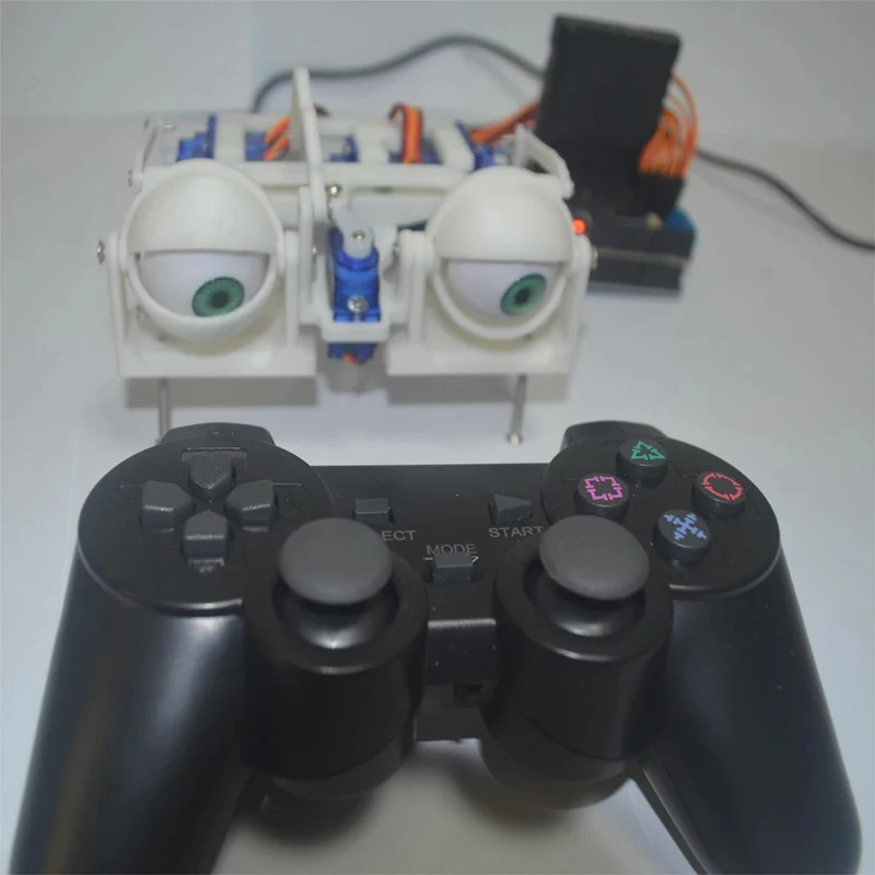 PS2 제어 로봇 눈 SG90 Arduino 로봇 용 3D 로봇 눈 프레임 ESP32/UNO 프로그래밍 가능한 로봇 스타터 용 DIY 오픈 소스 코드