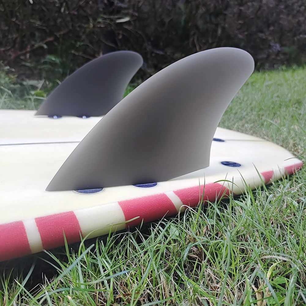 UPSURF FCS Keel Fins Fiberglass Surf Twin Fins Set Black High Performance Surf Tiwn Keels Dual Tabs Surfing K2