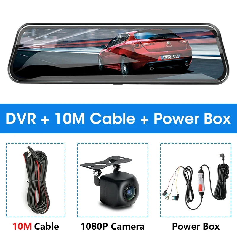 Hgdo – Caméra De Tableau De Bord Avec Rétroviseur À Écran Tactile De 10  Pouces, Fhd 1080p, Dvr, Vision Nocturne, Dashcam, Enregistreur De Conduite  Automobile - Dvr/dash Caméra - AliExpress