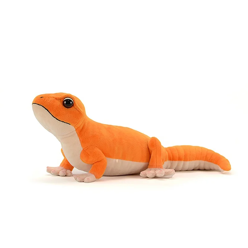 40cm Long Realistic Fat Tailed Gecko Stuffed Animal Toy Orange Lizard