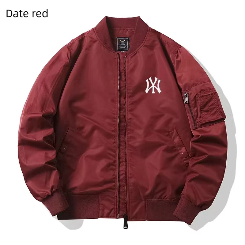 

Flight jacket men 2023 autumn and winter new plus cotton thickened tide brand baseball jacket couple leisure coat