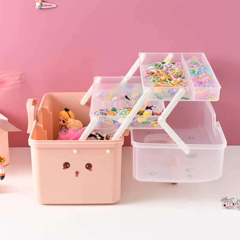 Baby Girls Hair Accessories Storage Box Hair Hoop Clip Rubber Band  Organizer Head Rope Hairpin Holder Girls Gifts Jewelry Box