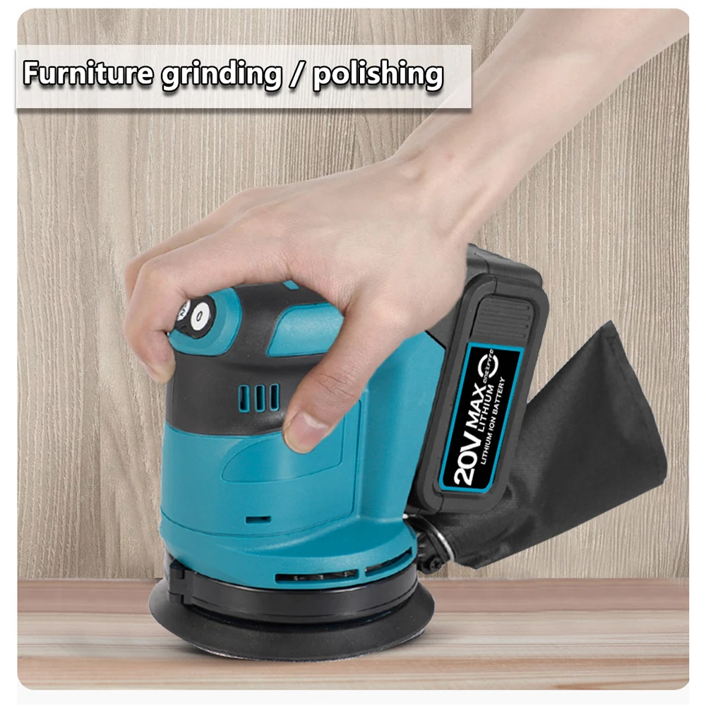 3 Speed Cordless Random Orbital Sander Wood Grinder Polishing Electric Grinding With Sandpaper For Makita 18V Battery 3