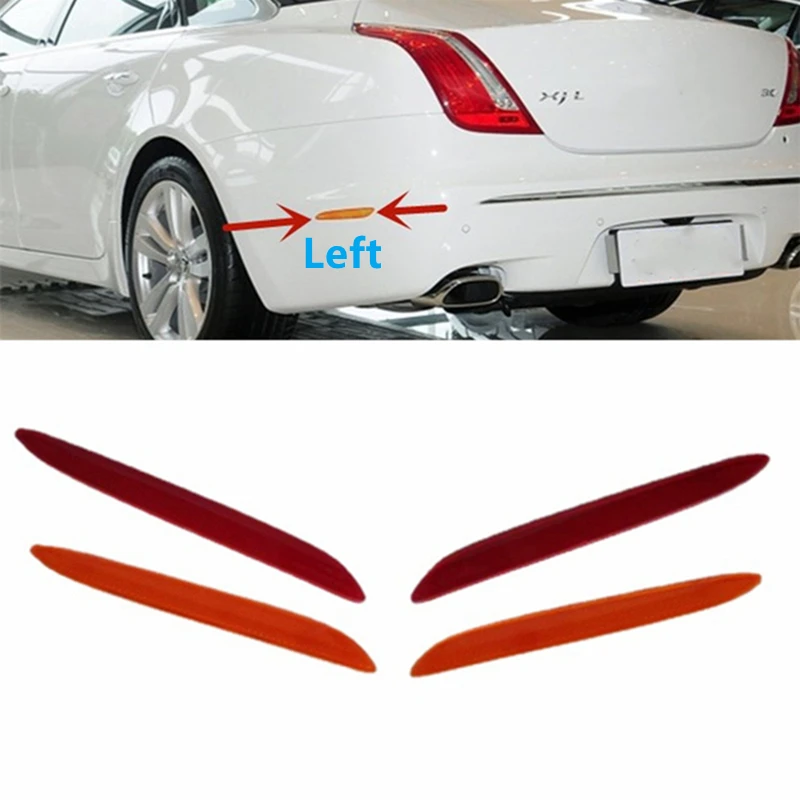 

Red or Yellow Rear Bumper Side Reflector Lamp Marker Trim For Jaguar XJ XJL XJR 2010-2017