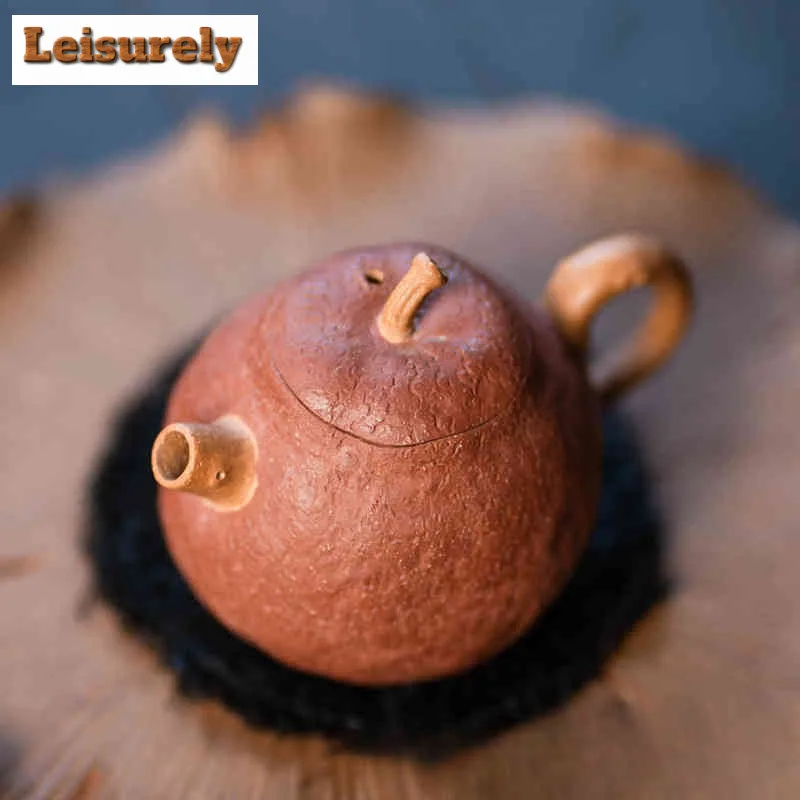 100ml Boutique Yixing Purple Clay Teapots Handmade tangerine Pot Raw Ore downhill Mud Tea Maker Kettle Zisha Tea Set Decoration