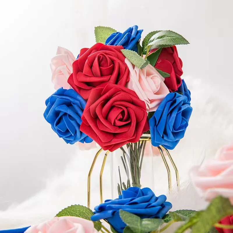 10~100pcs Rose Artificial Flowers Foam Fake Roses Wedding Bouquets Centerpieces Mothers Day Valentines Gifts Party Decoration 6