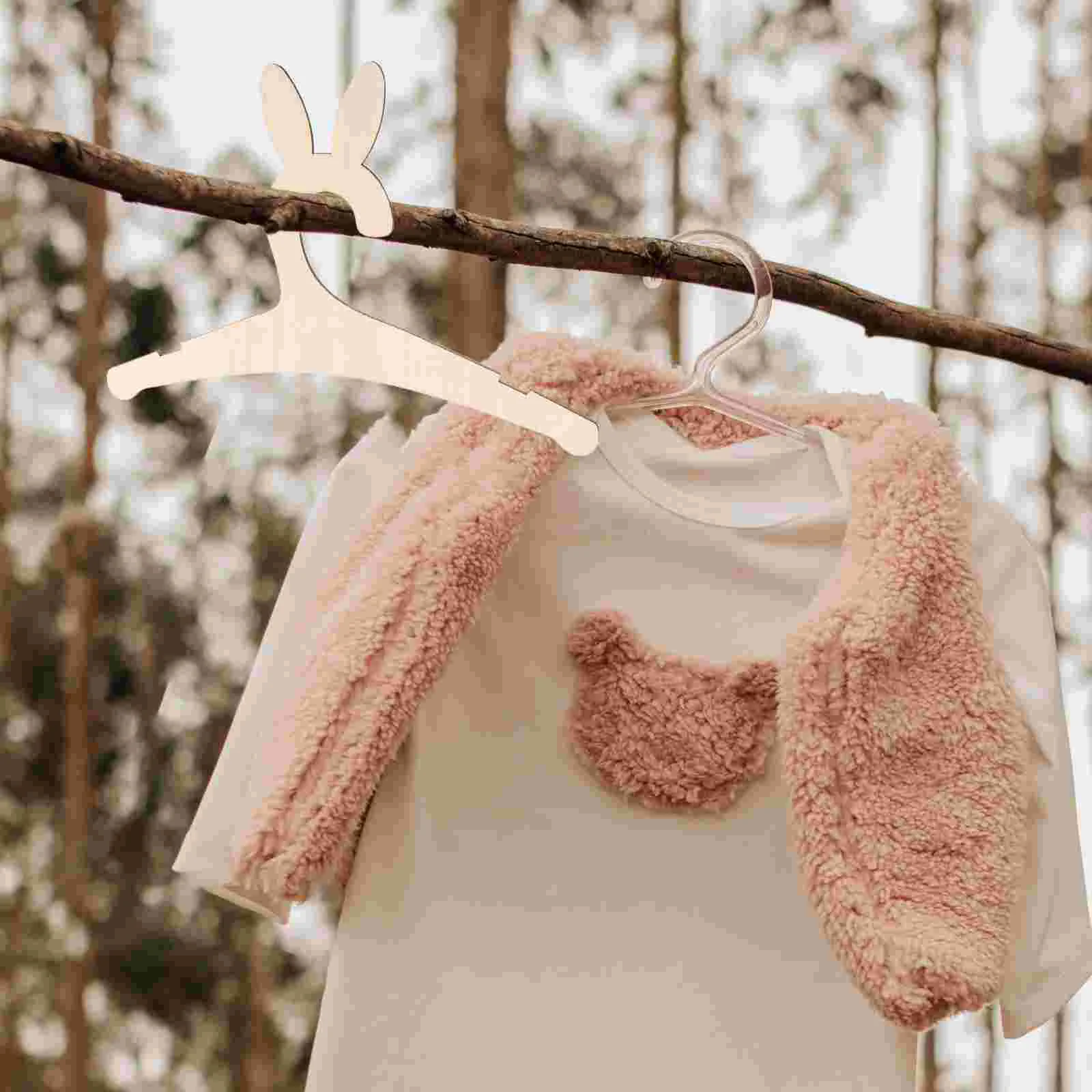 5 PCS Wooden Children's Clothes Hanger Hangers Baby Girl Coat Kids Toddler for Closet