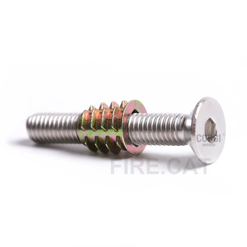 Insert Nut M4 M5 M6 M8 M10 Zinc Alloy Hex Socket Threaded Wood Insert Nuts Assortment Kit All Sizes Metric Furniture Bolt Screw Connector