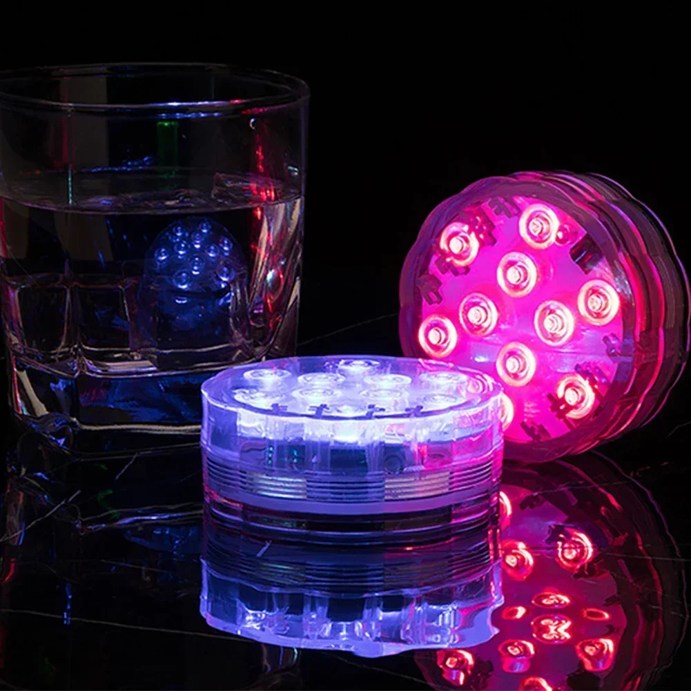 Description Picture 6 of item10 LEDs RGB Underwater Lamp Submersible Light Remote Control Garden Swimming Pool Light Aquarium Vase Bowl Wedding Party Decor