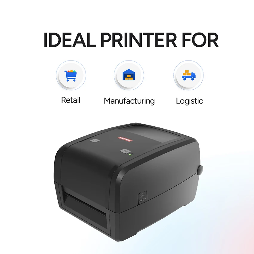 MP4000D 203DPI 데스크탑 직접 감열 바코드 배송 라벨 프린터 4인치 전사 감열 프린터