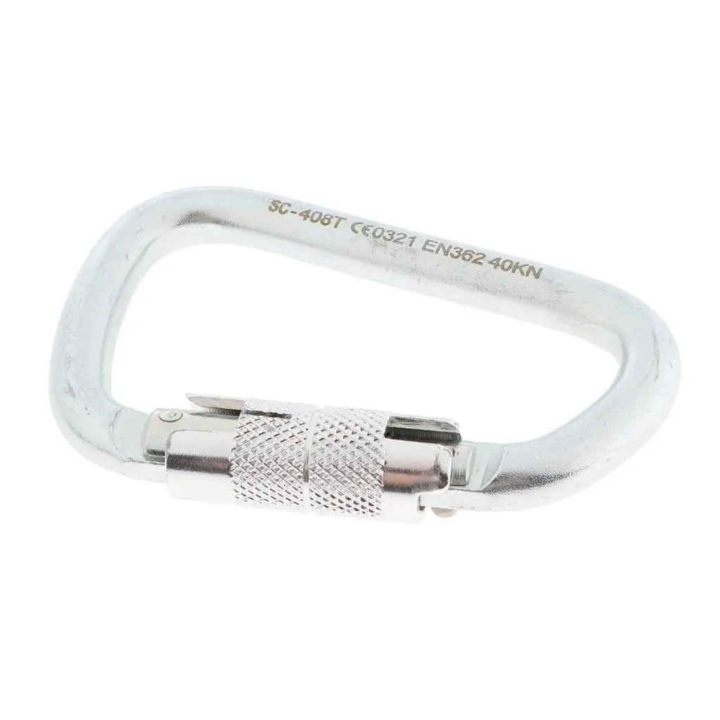 

40KN D Shaped, Automatically Locking Aluminum Snap Hook For The