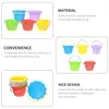 5Pcs Children Beach Toys Summer Toys Kids Seaside Silicone Sand Collection Bucket Digging Sand Tools Beach Toys 5