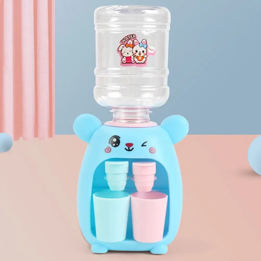 Mini Water Dispenser for Children Kids Gift Cute Cold/Warm Water Juice Milk Drinking Fountain Simulation Cartoon Pig Kitchen Toy water dispenser beverage dispenser