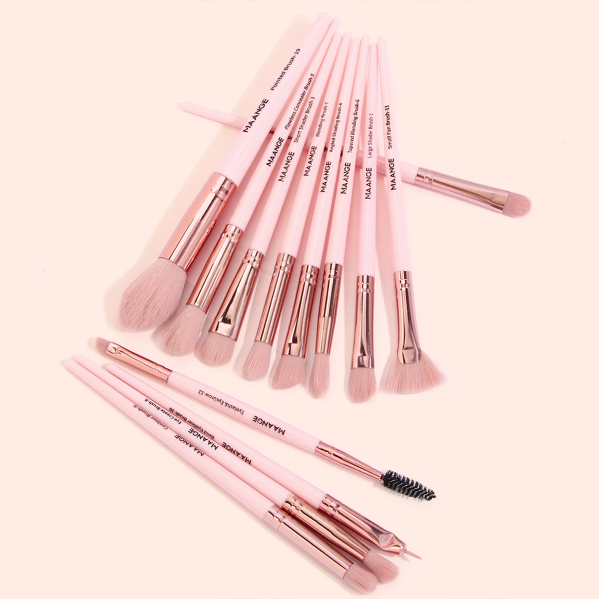 MAANGE 13pcs 아이 메이크업 브러쉬 아이섀도 브러쉬 아이라이너 브러쉬 속눈썹 브러쉬 하이라이터 브러쉬 디테일 뷰티 여성용 선물