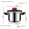 304 Stainless Steel Pressure Cooker Explosion-proof Household Gas Stove Thickened Pressure Cooker 2