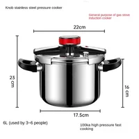 304 Stainless Steel Pressure Cooker Explosion-proof Household Gas Stove Thickened Pressure Cooker 2