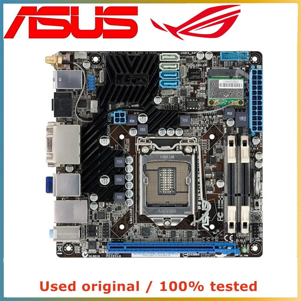Mini Itx Per Scheda Madre Del Computer Asus P8H67-I Deluxe Lga 1155 Ddr3L Per Scheda Madre Desktop Intel H67 P8H67 Pci-E 3.0 X16