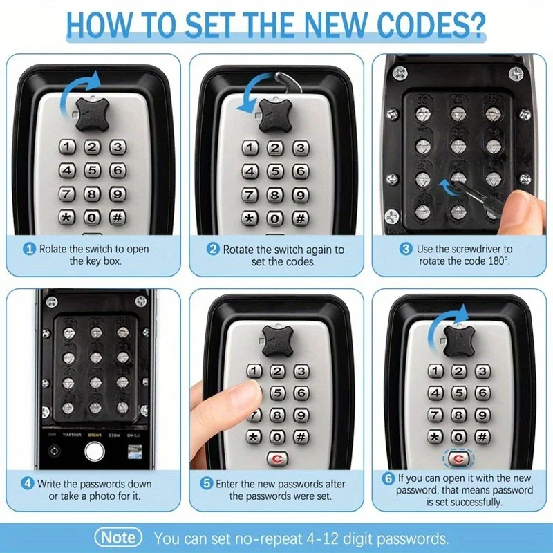 Caja de bloqueo de llave con contraseña