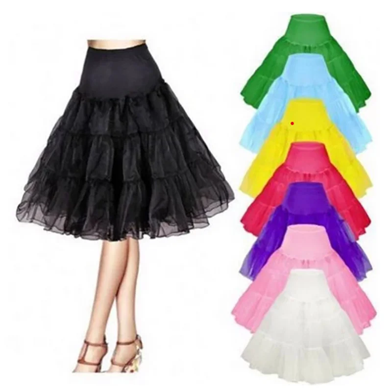

Women New Lolita Crinoline Cosplay Party A-Line Puffy Tutu Layered Tulle Wedding Bridal Petticoat For Wedding Dresses Underskirt