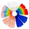 1 Pair Swim Fins Comfortable Non-slip Professional Auxiliary Training Silicone Short Swimming Training Flippers Water Sports 1