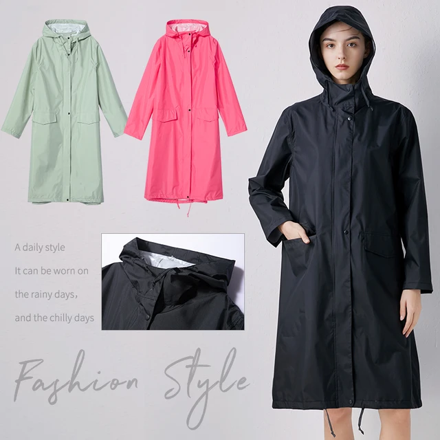 Chaqueta De lluvia Impermeable para mujer, Poncho a prueba De viento para  exteriores, prendas De vestir impermeables, Capa De Chuva, sudaderas con  capucha De invierno, abrigo De lluvia largo - AliExpress