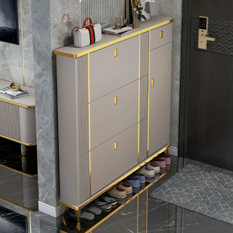 

Luxury Ultra Thin Shoes Cabinet Rotating Large Capacity Modern Nordic Hallway Storage Storage Sapateira Home Furniture WKSC
